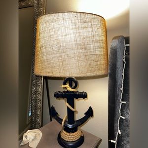 Navy Blue Anchor Lamp